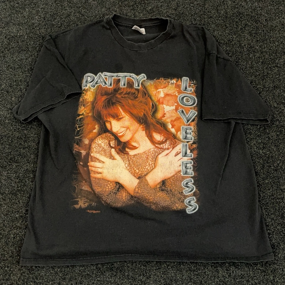 Vintage Stedman By Hanes Shirt Mens XL Black Patty Loveless Lonesome T Shirt